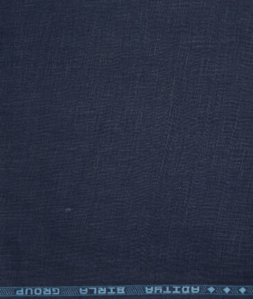 Linen Club 60 LEA European Linen Solids Shirting Fabric (Navy Blue)