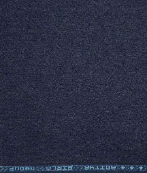 Linen Club 60 LEA European Linen Solids Shirting Fabric (Navy Blue)