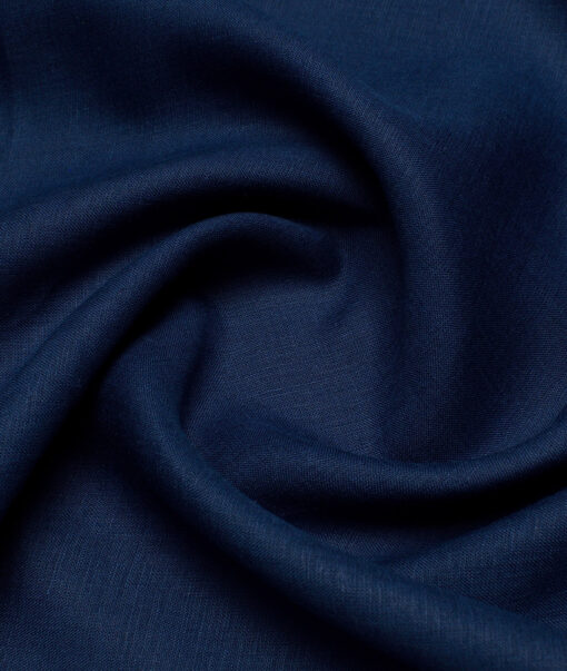 Linen Club 60 LEA European Linen Solids Shirting Fabric (Dark Royal Blue)