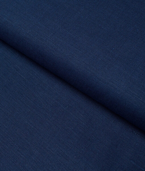 Linen Club 60 LEA European Linen Solids Shirting Fabric (Dark Royal Blue)