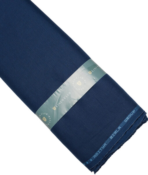 Linen Club 60 LEA European Linen Solids Shirting Fabric (Dark Royal Blue)