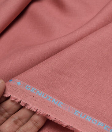 Linen Club 60 LEA European Linen Solids Shirting Fabric (Terracotta Pink)