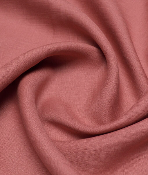 Linen Club 60 LEA European Linen Solids Shirting Fabric (Terracotta Pink)