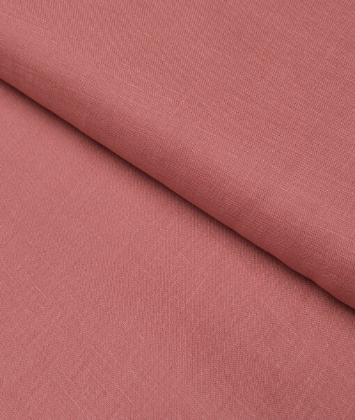 Linen Club 60 LEA European Linen Solids Shirting Fabric (Terracotta Pink)