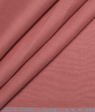 Linen Club 60 LEA European Linen Solids Shirting Fabric (Terracotta Pink)