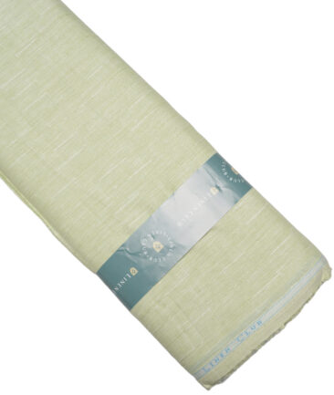Linen Club 60 LEA European Linen Striped Shirting Fabric (Light Green)