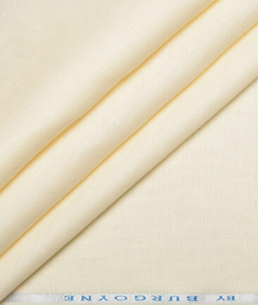 Burgoyne 60 LEA Irish Linen Solids Shirting Fabric (Cream)