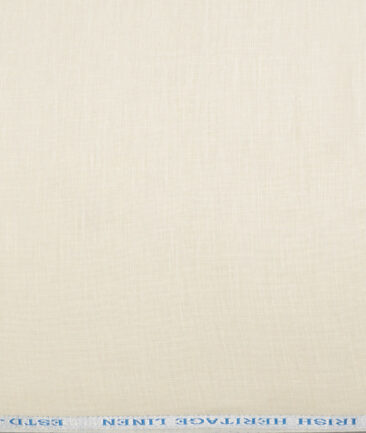 Burgoyne 60 LEA Irish Linen Solids Shirting Fabric (Cream)