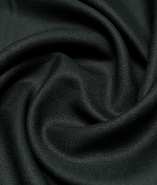 Burgoyne 60 LEA Irish Linen Solids Shirting Fabric (Dark Green)