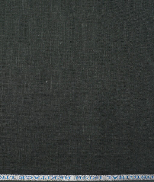 Burgoyne 60 LEA Irish Linen Solids Shirting Fabric (Dark Green)