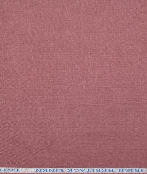 Burgoyne 60 LEA Irish Linen Solids Shirting Fabric (Dusty Rose Pink)