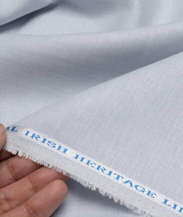 Burgoyne 60 LEA Irish Linen Solids Shirting Fabric (Goose Grey)
