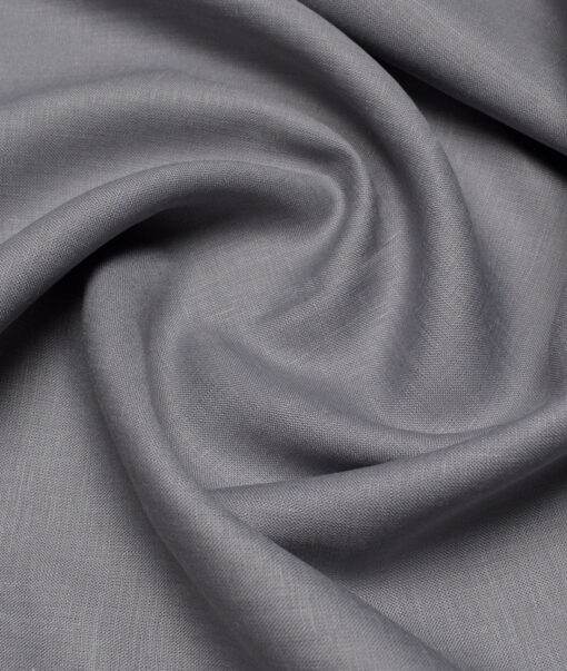 Burgoyne 60 LEA Irish Linen Solids Shirting Fabric (Grey)