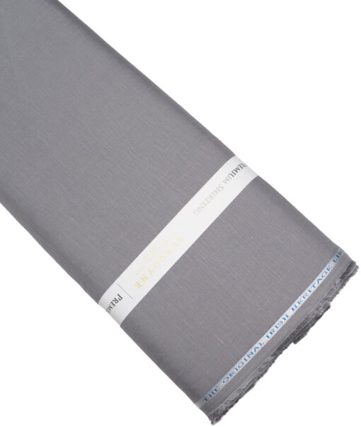 Burgoyne 60 LEA Irish Linen Solids Shirting Fabric (Grey)
