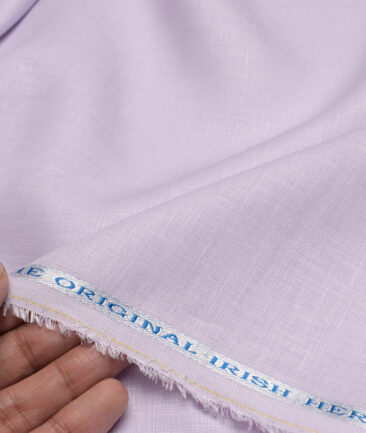 Burgoyne 60 LEA Irish Linen Solids Shirting Fabric (Light Lavander Purple)