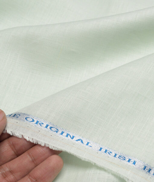 Burgoyne 60 LEA Irish Linen Solids Shirting Fabric (Light Tea Green)