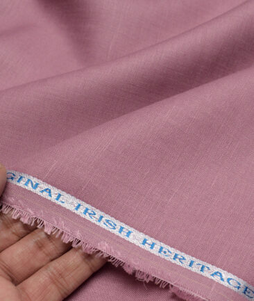Burgoyne 60 LEA Irish Linen Solids Shirting Fabric (Muted Pink)