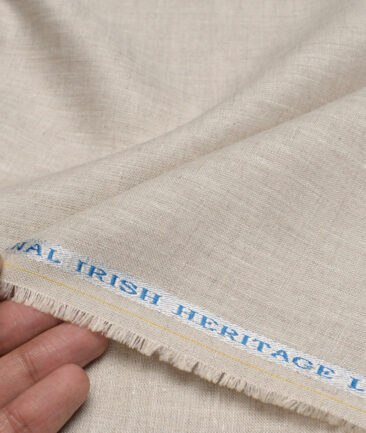 Burgoyne 60 LEA Irish Linen Solids Shirting Fabric (Natural Beige)