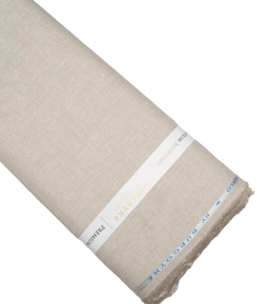 Burgoyne 60 LEA Irish Linen Solids Shirting Fabric (Natural Beige)