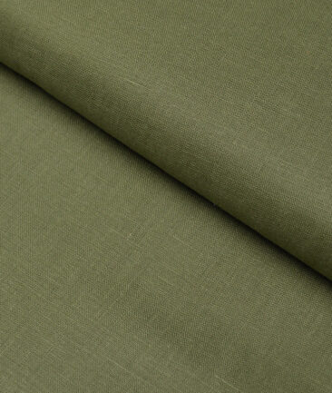 Burgoyne 60 LEA Irish Linen Solids Shirting Fabric (Olive Green)