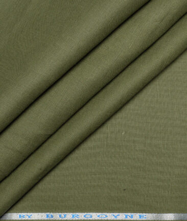 Burgoyne 60 LEA Irish Linen Solids Shirting Fabric (Olive Green)