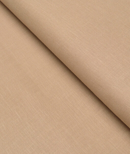 Burgoyne 60 LEA Irish Linen Solids Shirting Fabric (Very Light Brown)