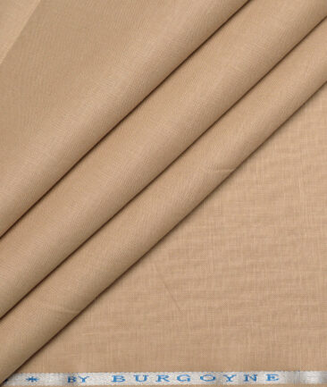 Burgoyne 60 LEA Irish Linen Solids Shirting Fabric (Very Light Brown)