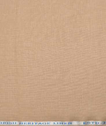 Burgoyne 60 LEA Irish Linen Solids Shirting Fabric (Very Light Brown)