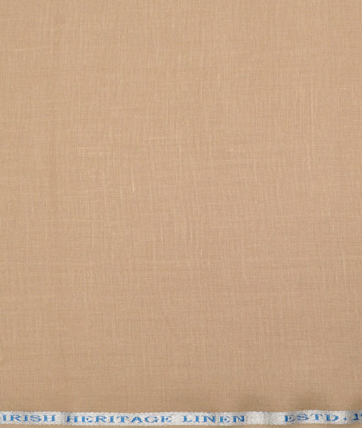 Burgoyne 60 LEA Irish Linen Solids Shirting Fabric (Very Light Brown)