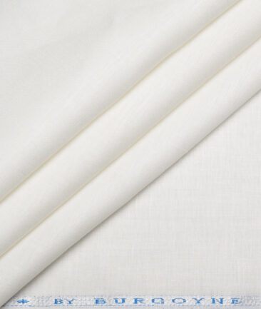 Burgoyne 60 LEA Irish Linen Solids Shirting Fabric (White)