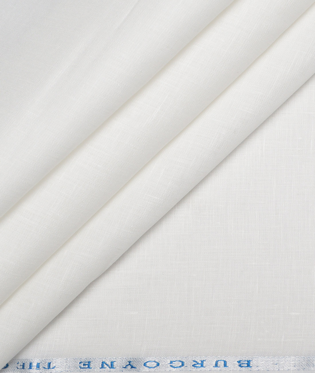 Burgoyne 80 LEA Irish Linen Solids Shirting Fabric (White) Burgoyne 80 LEA Irish Linen Solids Shirting Fabric (White)