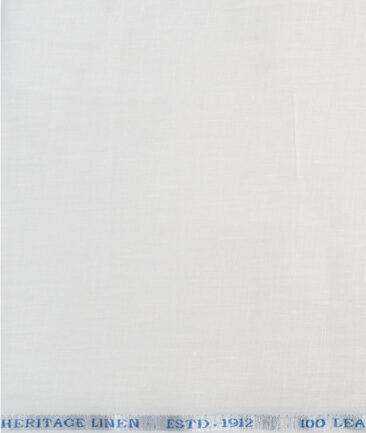 Burgoyne 100 LEA Irish Linen Solids Shirting Fabric (White)