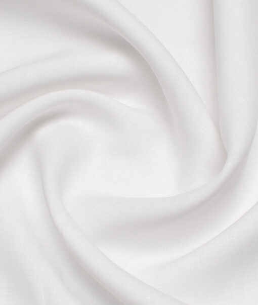 Burgoyne 150 LEA Irish Linen Solids Shirting Fabric (White)
