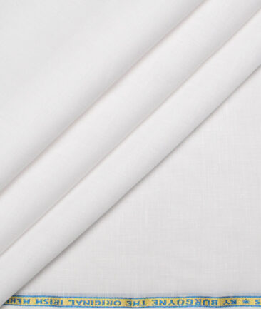 Burgoyne 150 LEA Irish Linen Solids Shirting Fabric (White)