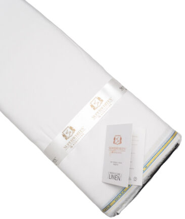 Burgoyne 150 LEA Irish Linen Solids Shirting Fabric (White)