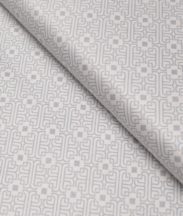 Cadini Italy  Premium Cotton Printed Shirting Fabric (Peach)