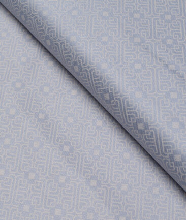 Cadini Italy  Premium Cotton Printed Shirting Fabric (Slate Blue)