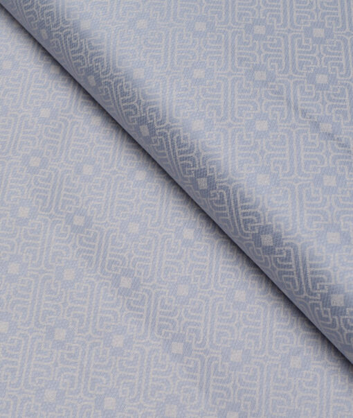 Cadini Italy  Premium Cotton Printed Shirting Fabric (Slate Blue)