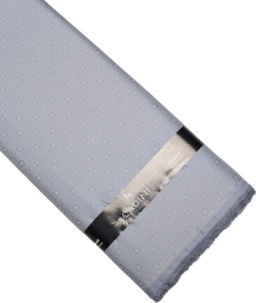 Cadini Italy  Premium Cotton Printed Shirting Fabric (Slate Blue)
