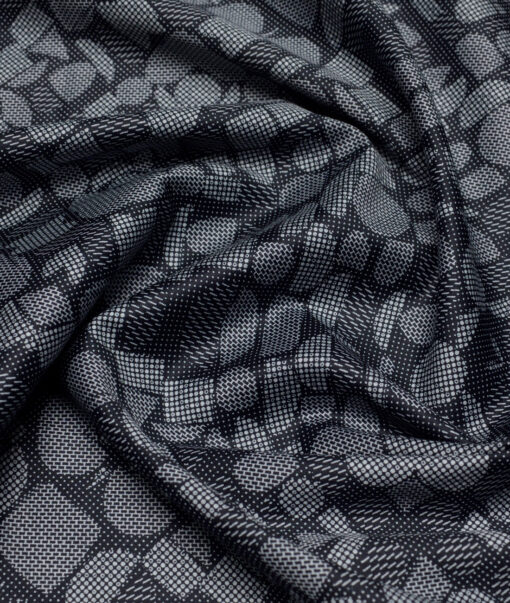 Canetti Italy  Superfine Cotton Printed Shirting Fabric (Dark Navy Blue)