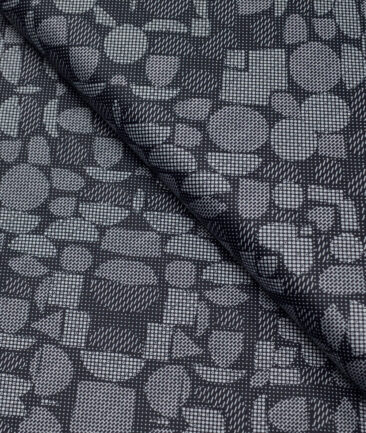 Canetti Italy  Superfine Cotton Printed Shirting Fabric (Dark Navy Blue)
