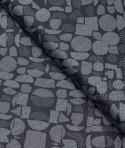 Canetti Italy  Superfine Cotton Printed Shirting Fabric (Dark Navy Blue)