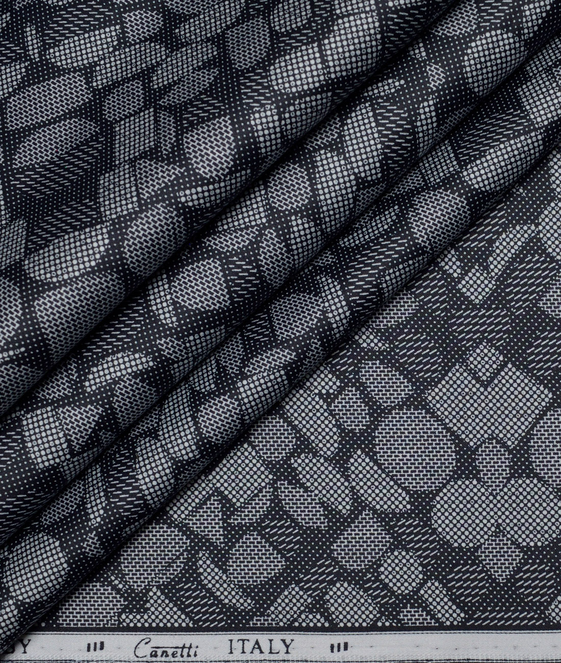 Canetti Italy Superfine Cotton Printed Shirting Fabric (Dark Navy Blue) Canetti Italy Superfine Cotton Printed Shirting Fabric (Dark Navy Blue)