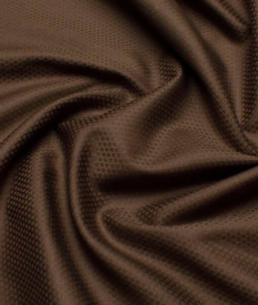 Soktas  Giza Cotton Structured Shirting Fabric (Copper Brown)