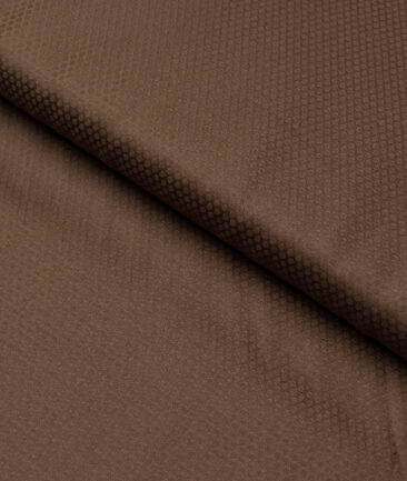 Soktas  Giza Cotton Structured Shirting Fabric (Copper Brown)