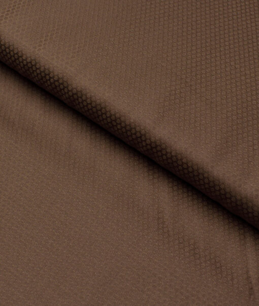 Soktas  Giza Cotton Structured Shirting Fabric (Copper Brown)