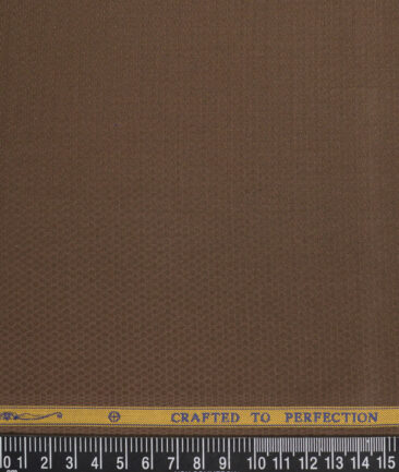 Soktas  Giza Cotton Structured Shirting Fabric (Copper Brown)