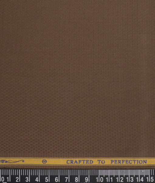 Soktas  Giza Cotton Structured Shirting Fabric (Copper Brown)