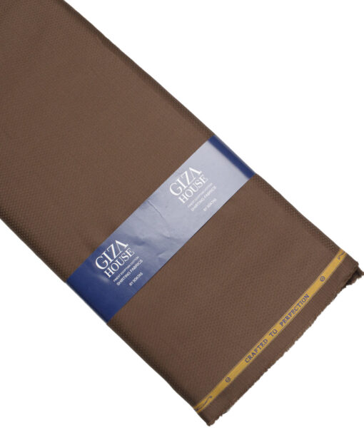 Soktas  Giza Cotton Structured Shirting Fabric (Copper Brown)