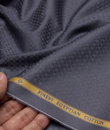 Soktas  Giza Cotton Structured Shirting Fabric (Dark Grey)